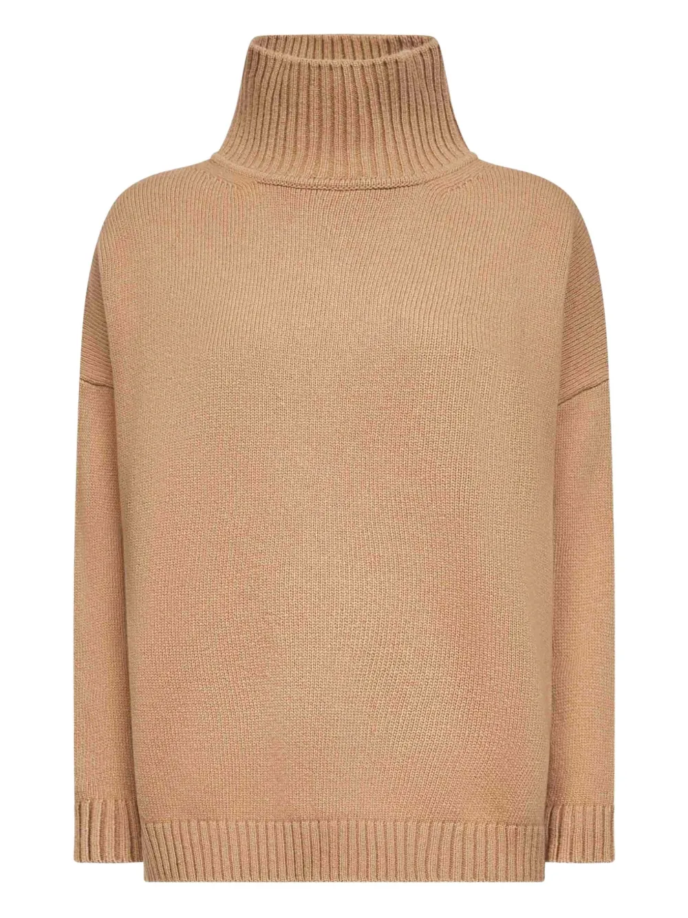 Weekend Max Mara Ribbed Turtleneck Sweater In Neutral