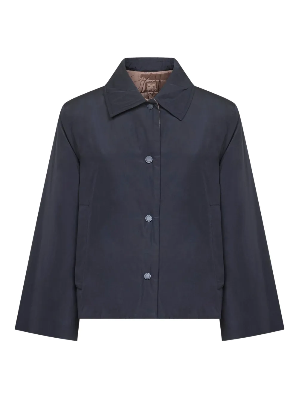 Weekend Max Mara Logo-patch Quilted Coat In Blue