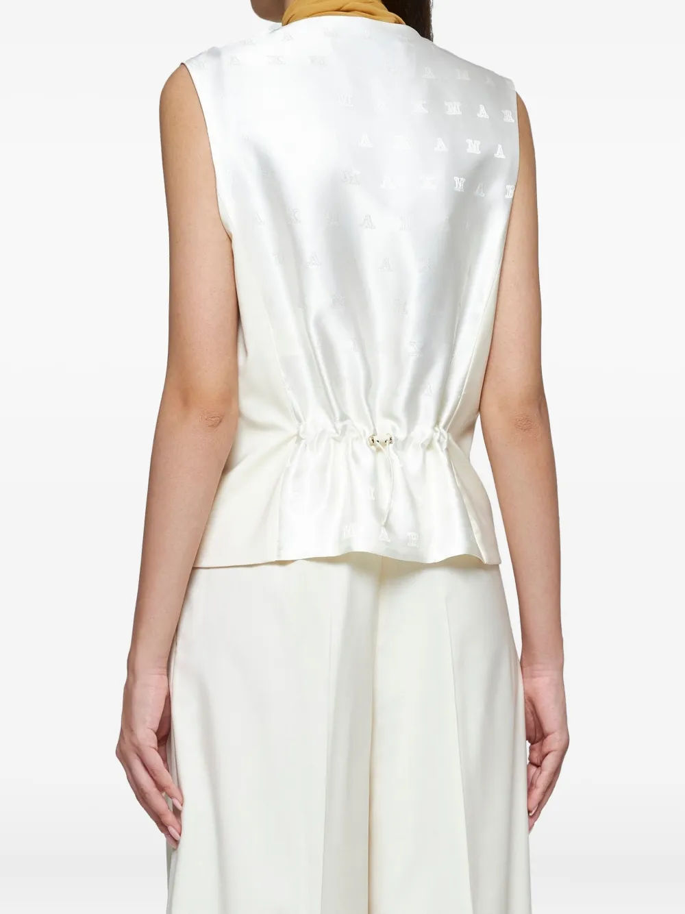 Max Mara Zuai Button Welt-pocket Waistcoat In White