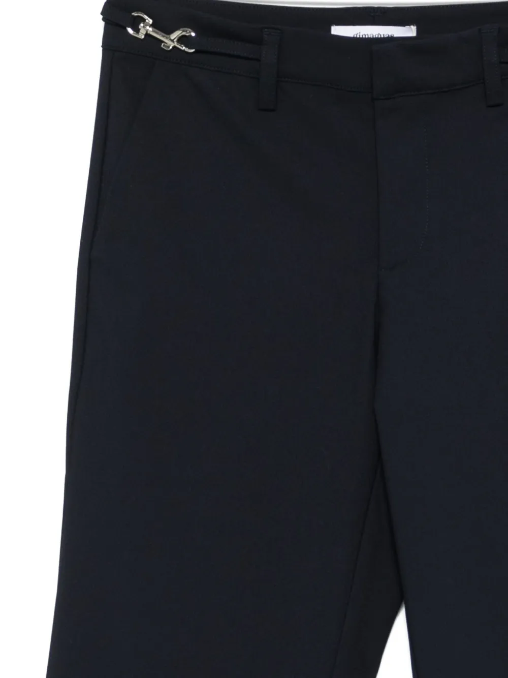 Gimaguas Detailed Straight Trousers In Blue