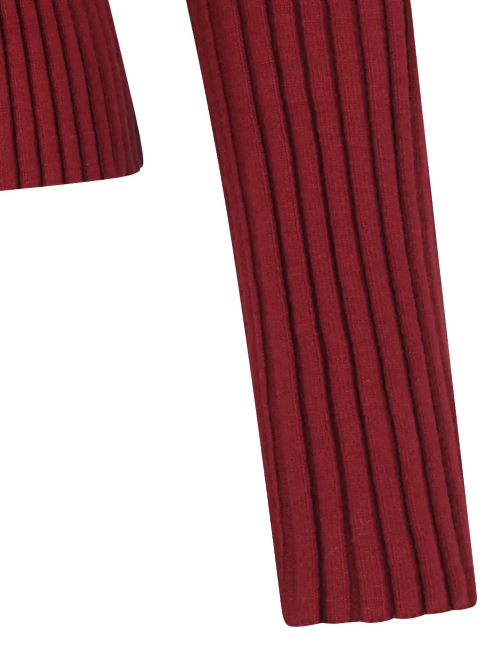 Amomento Ribbed Zip-up Cardigan In Red