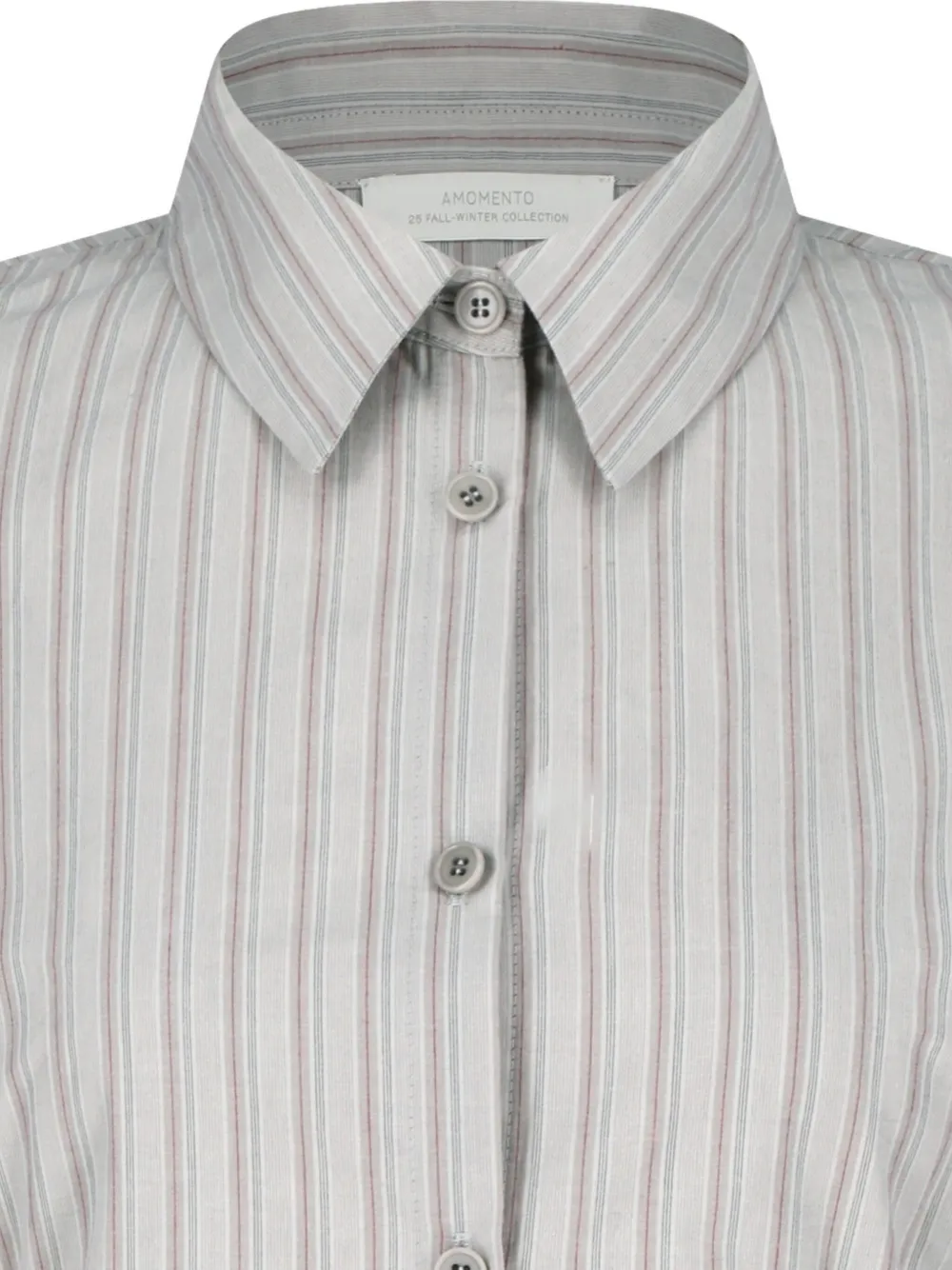 Amomento Striped Button Shirt In Neutral