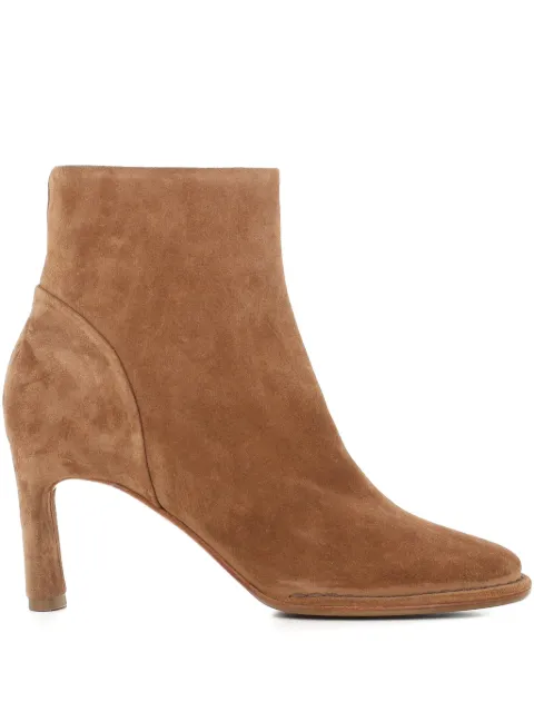 Del Carlo 75mm suede zip boots