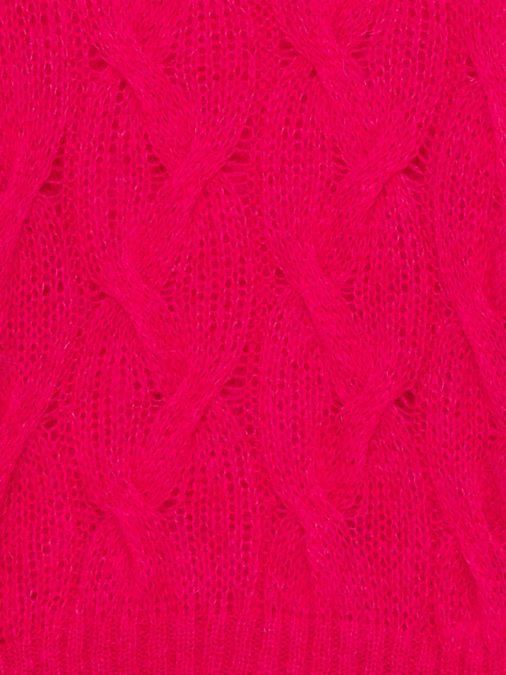 Gimaguas Cable-knit Crew-neck Sweater In Pink
