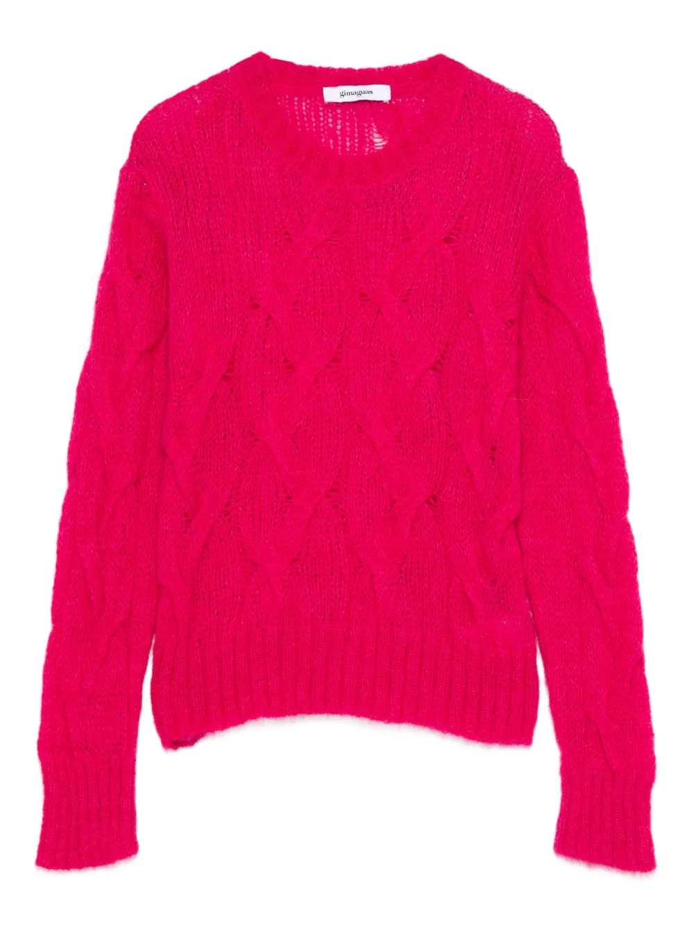 Gimaguas cable-knit crew-neck sweater - Rosso