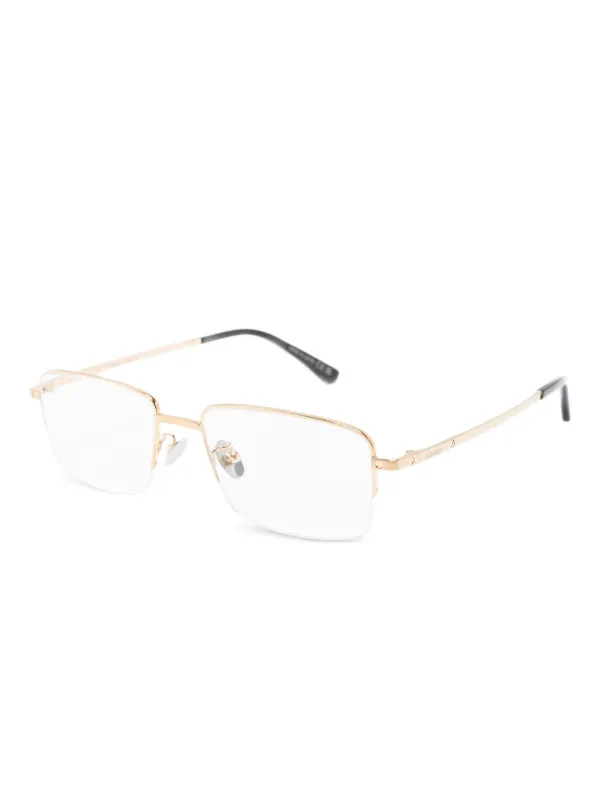Cartier Eyewear rectangle-frame Glasses | Gold | FARFETCH