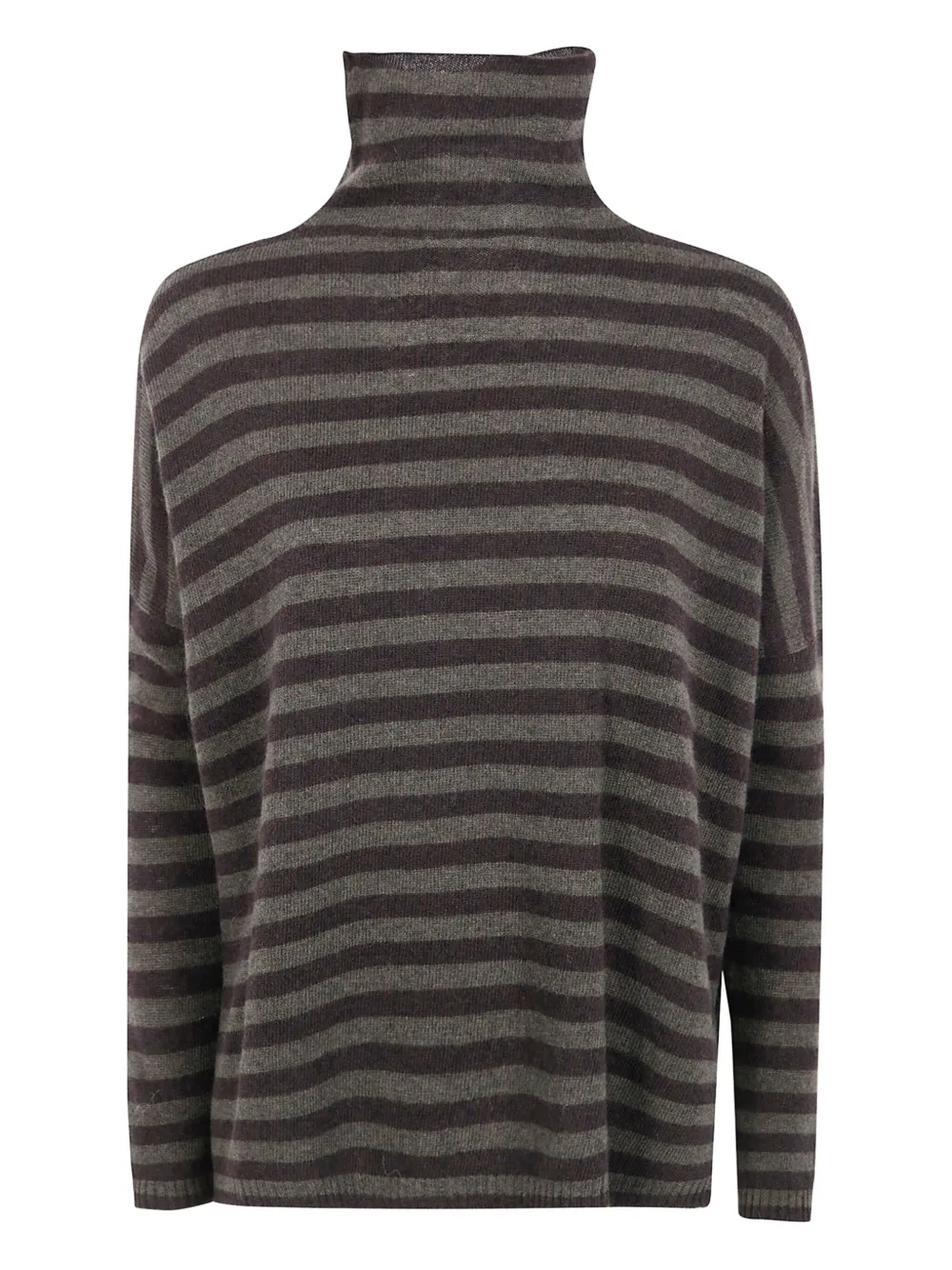 Base Extrafine Merino Wool Striped Turtleneck In Multi
