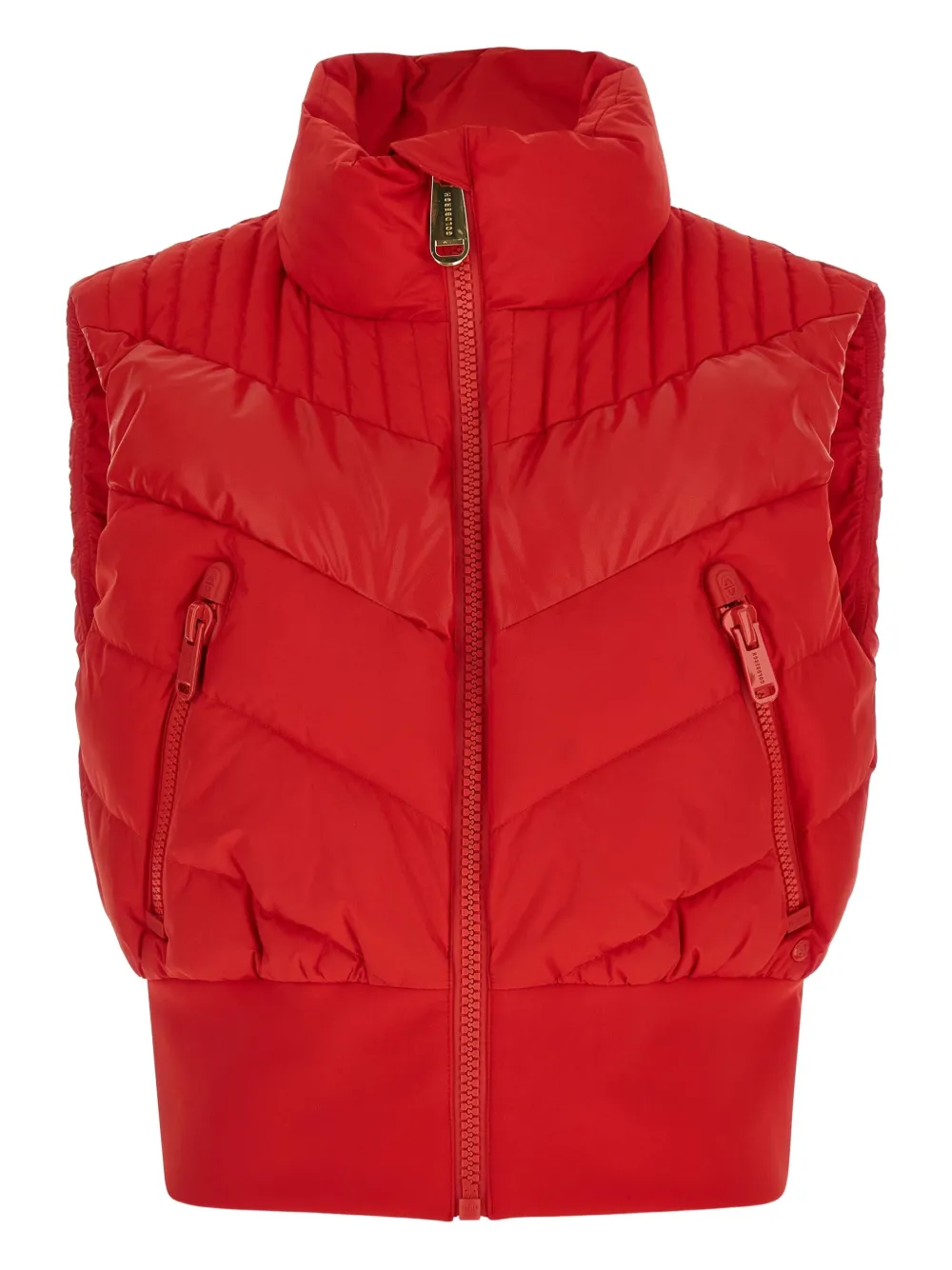 Goldbergh quilted zip waistcoat | Red | Image 1