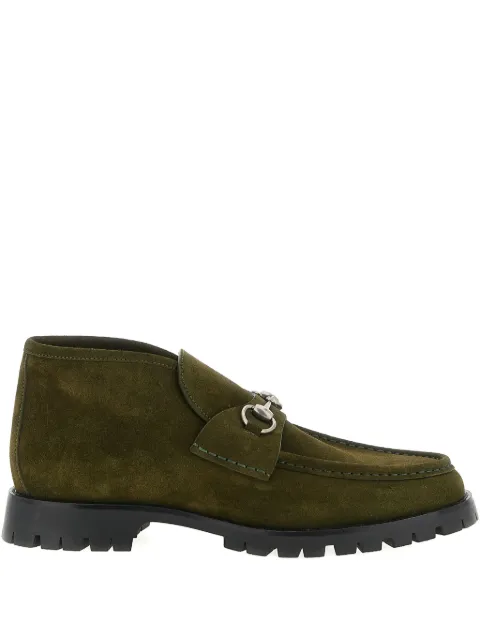 Gucci horsebit suede ankle boots