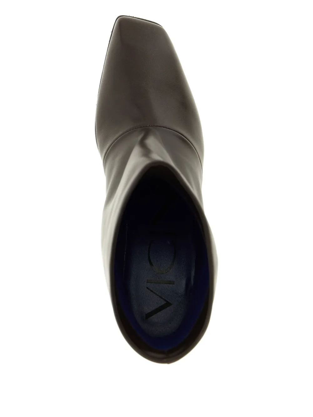 Vicini 30 mm Cizin leren enkellaarzen met vierkante neus Bruin