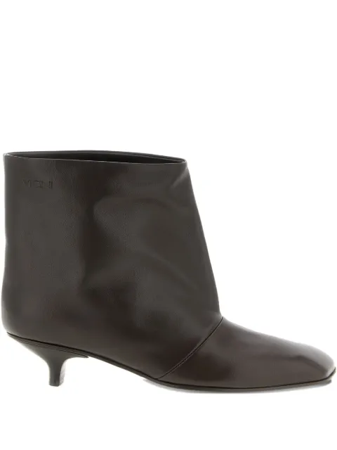 Vicini botines Cizin de piel con puntera cuadrada ycon tacón de 30mm