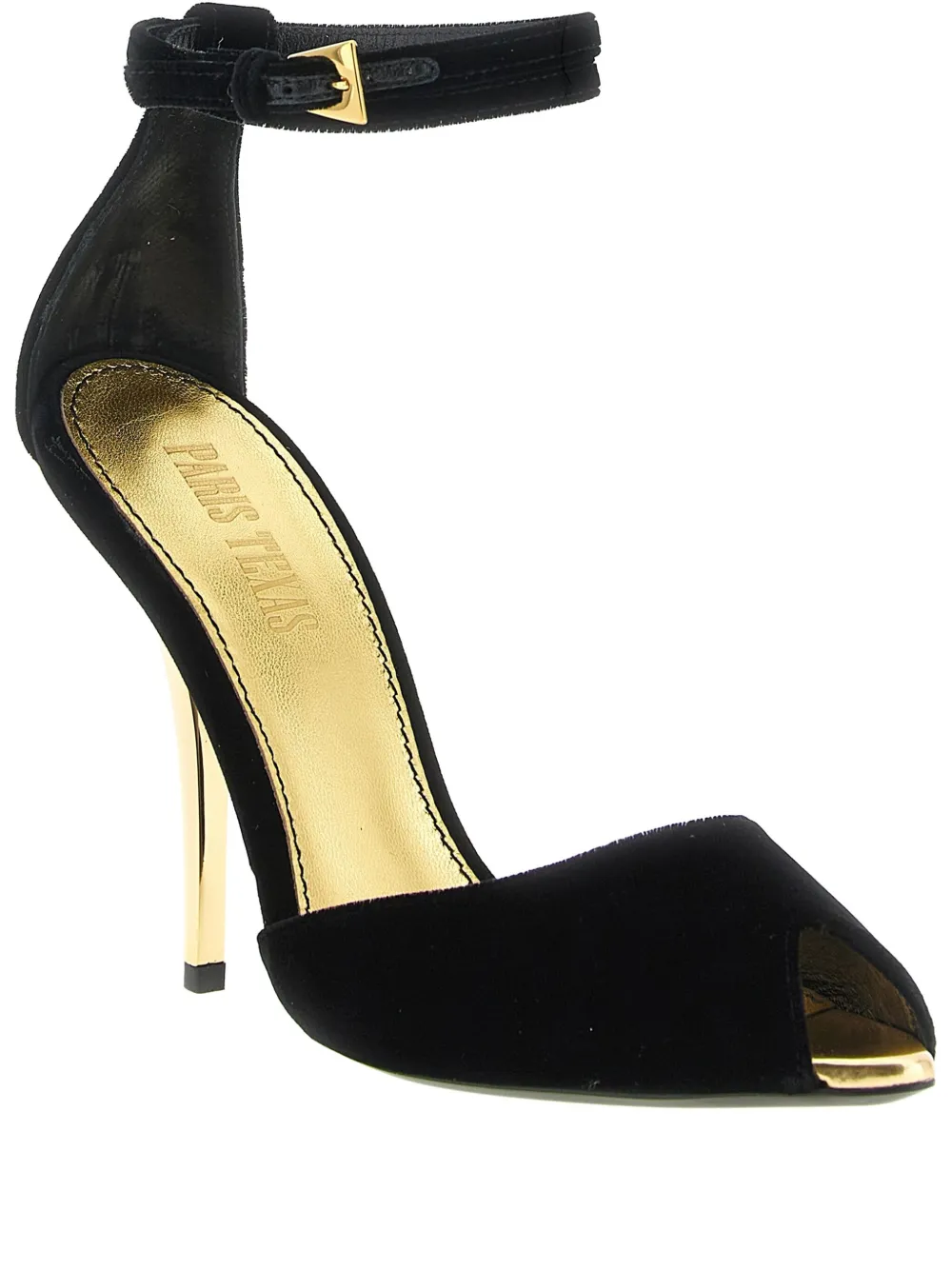 Paris Texas 105mm Jessica ankle-strap sandals Zwart