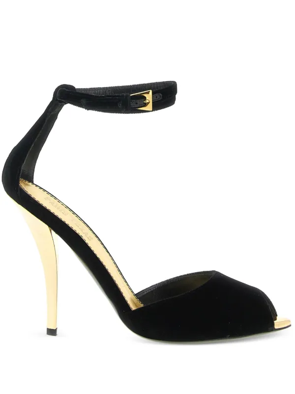 Paris Texas 105mm Jessica Ankle-strap Sandals in Black
