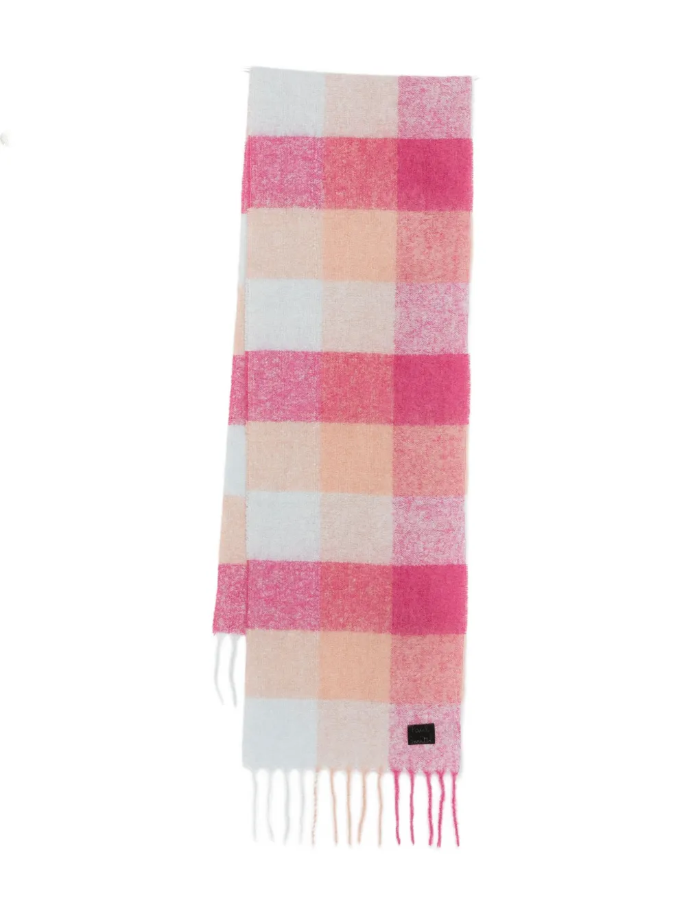 Paul Smith Checked-pattern Fringed Scarf In Multi