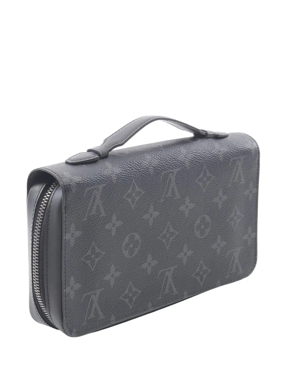 Pre-owned Louis Vuitton 2020 Monogram Eclipse Zippy Xl Wallet Long Wallets In Black