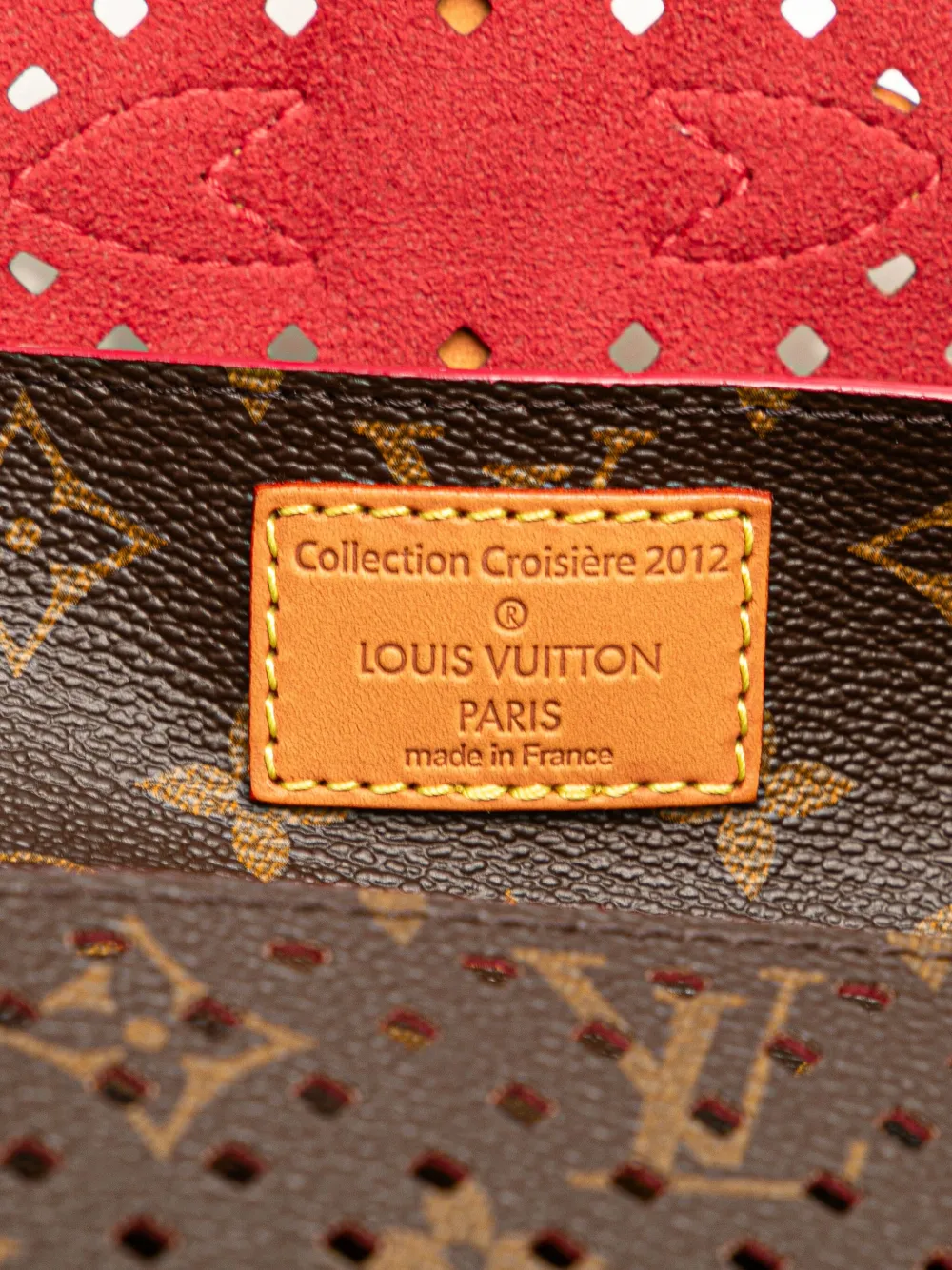 Pre-owned Louis Vuitton 2011 Monogram Flore Saumur Clutch Bag In Brown
