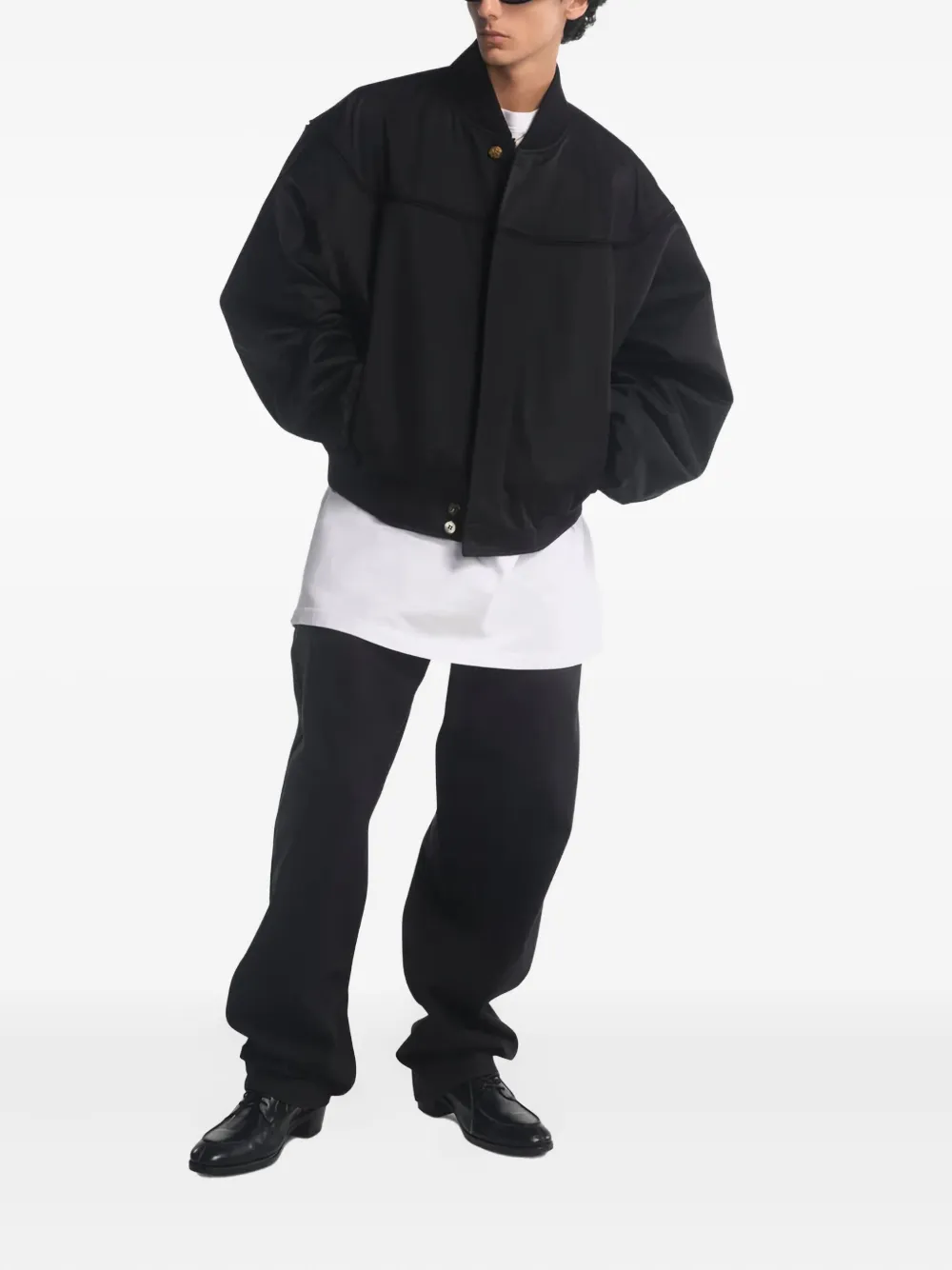 Willy Chavarria Gas Station Bomber Jacket In Black