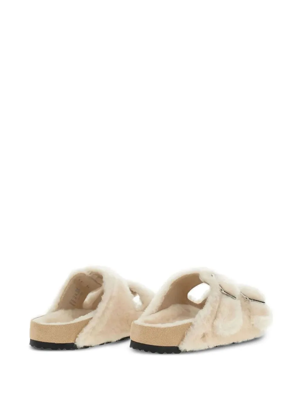 Birkenstock Slipper Arizona With Outter Teddy In Neutral