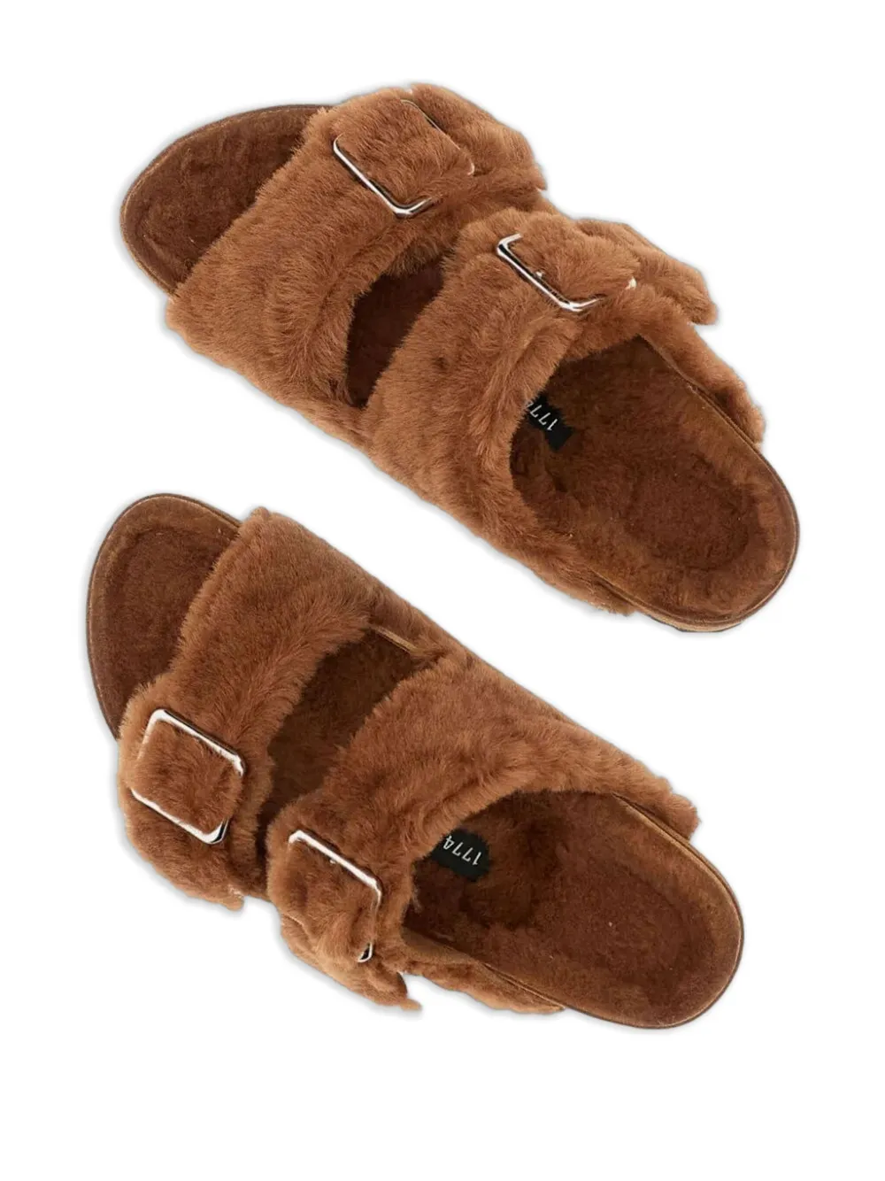 Birkenstock 1774 Arizona Shearling Sandals In Brown