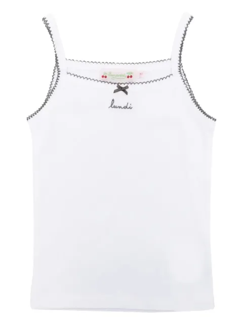 Bonpoint set de mameluco con moño bordado