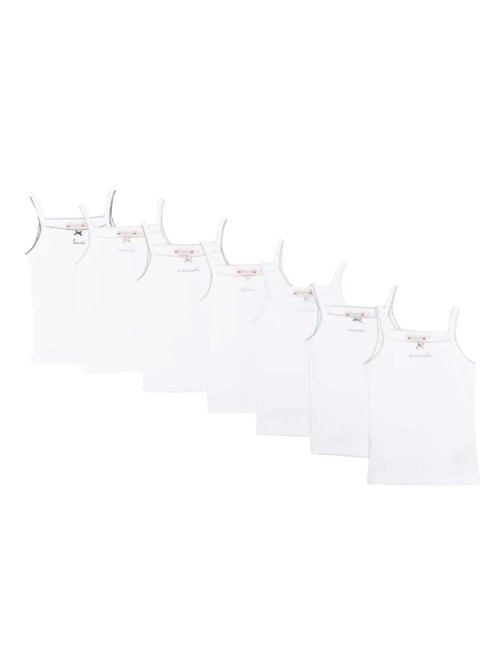 Bonpoint Babypakje met geborduurde strik Wit