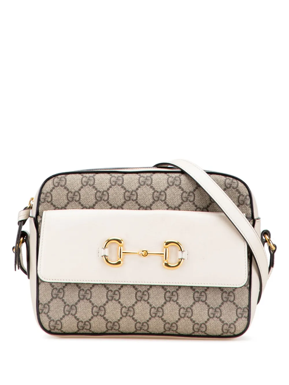 Gucci Pre-Owned 2016-2025 スモール GGスプリーム ホースビット 1955 ショルダーバッグ - ブラウン