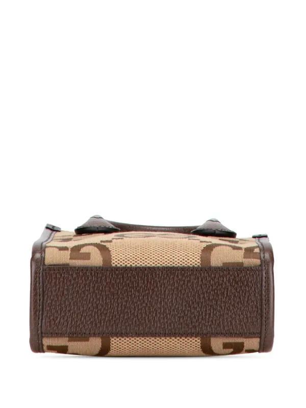Gucci Pre-Owned 2016-2025 Mini Jumbo GG Canvas Web Satchel | Brown