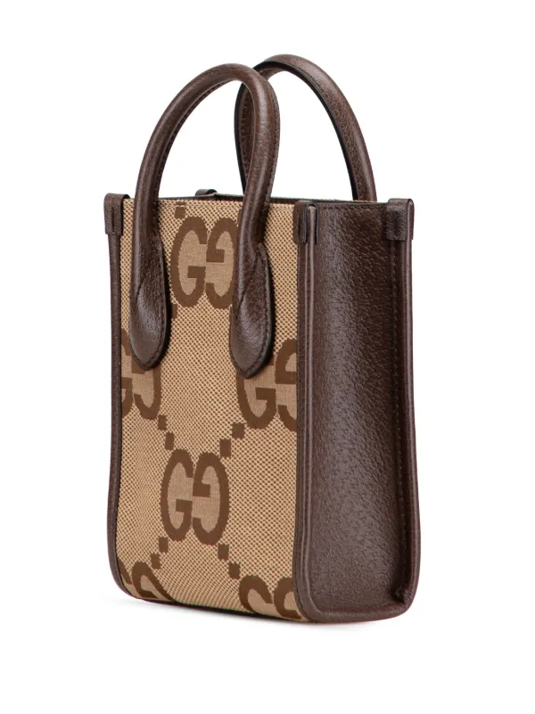 Gucci Pre-Owned 2016-2025 Mini Jumbo GG Canvas Web Satchel | Brown