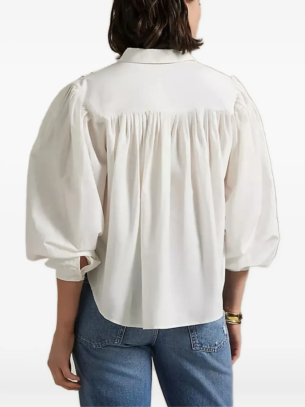 Polo Ralph Lauren Balloon-sleeve Blouse In White