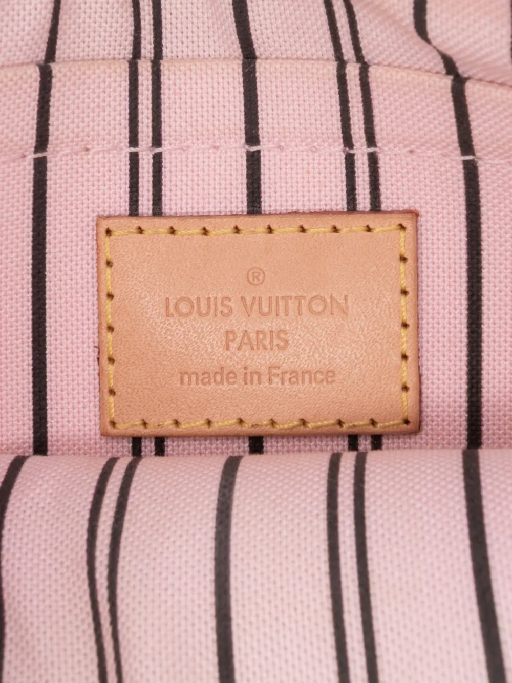 Pre-owned Louis Vuitton 2016 Monogram Neverfull Pochette Pouch In Brown
