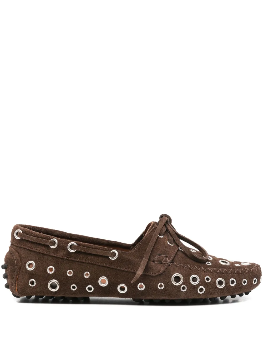 Gimaguas Eyelets Tie Loafers In Brown