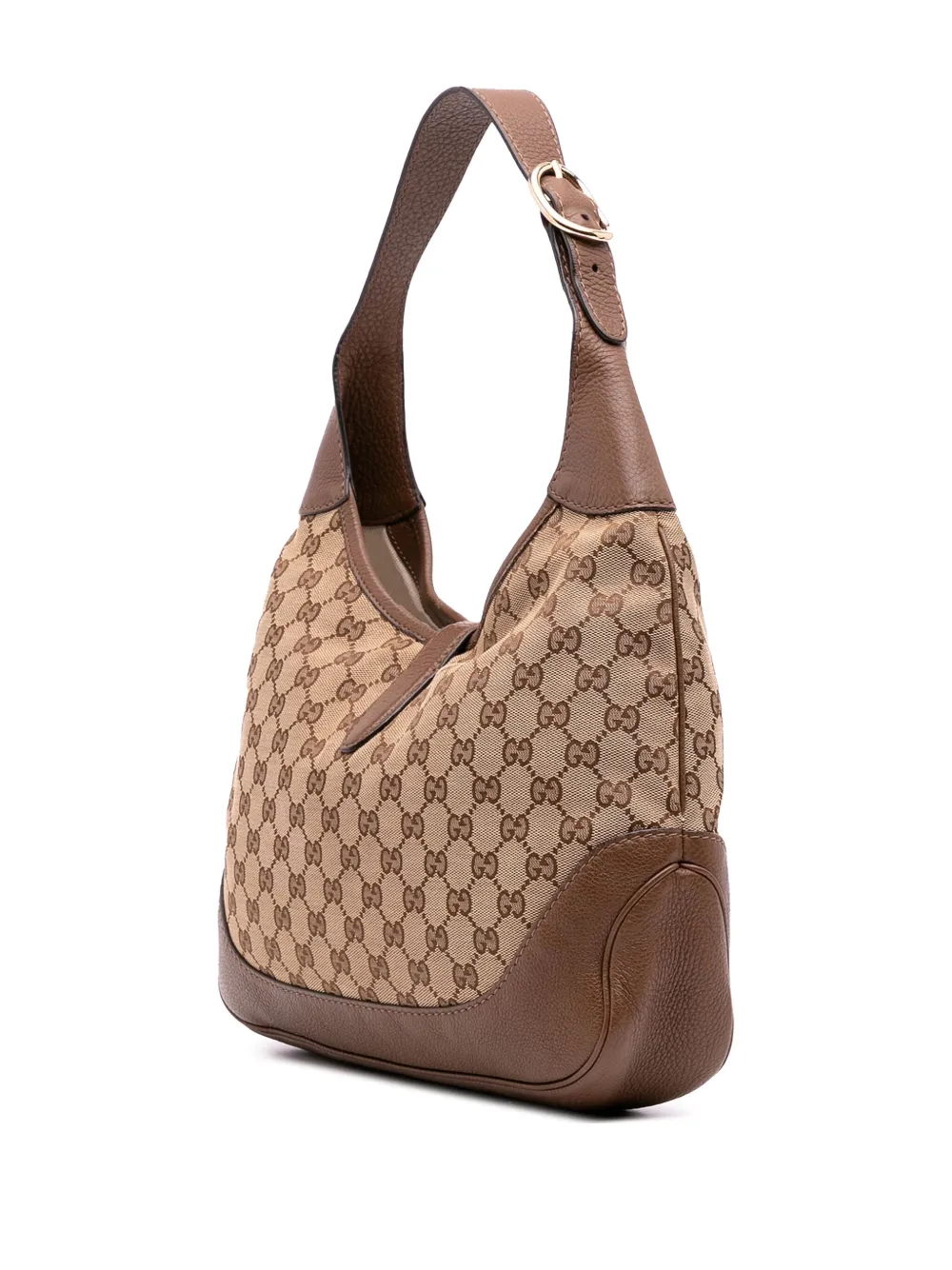 Pre-owned Gucci 2016-2025 Gg Canvas Web Jackie O Bouvier Crossbody Bag In Pink