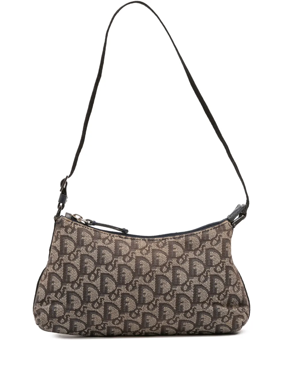 Pre-owned Dior 2002 Issimo Trotter Canvas Shoulder Bag In Brown