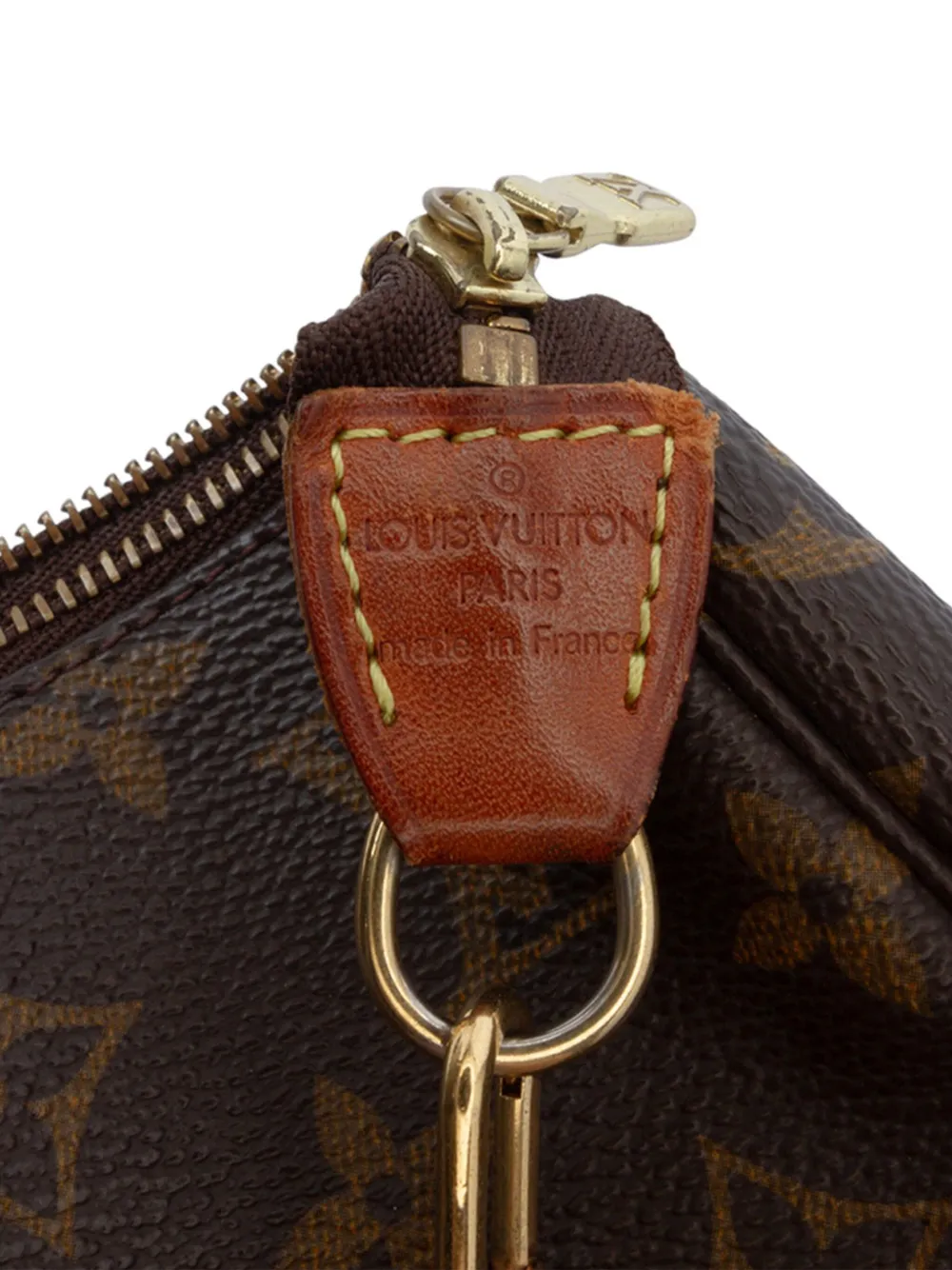 Pre-owned Louis Vuitton 1999 Monogram Pochette Accessoires Shoulder Bag In Brown