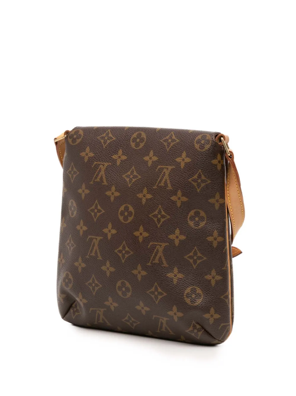 Pre-owned Louis Vuitton 2001 Monogram Musette Salsa Short Strap Shoulder Bag In Brown