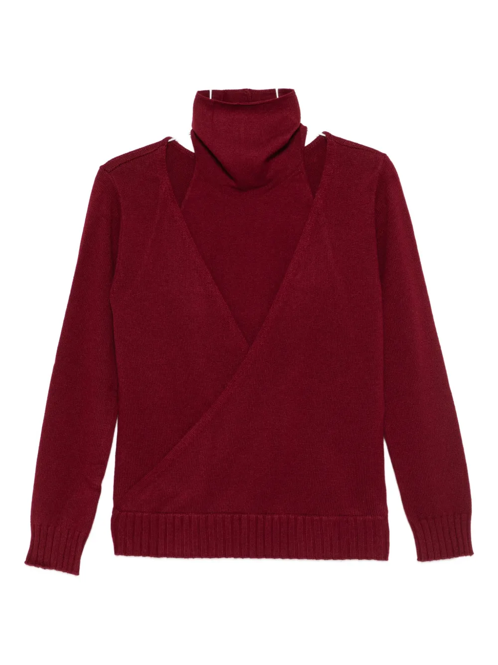 Gimaguas Layered Turtleneck Sweater In Red