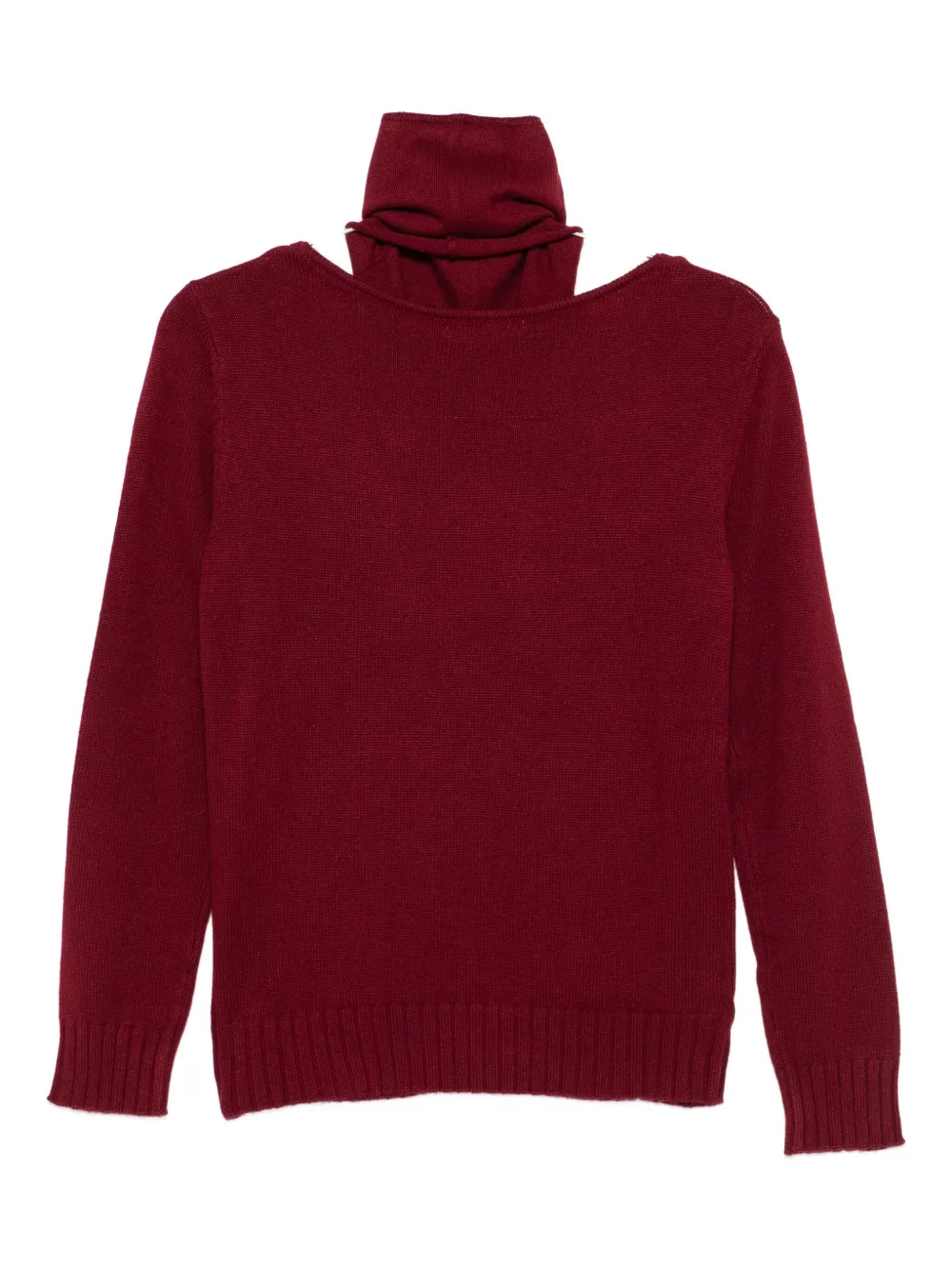 Gimaguas Layered Turtleneck Sweater In Red
