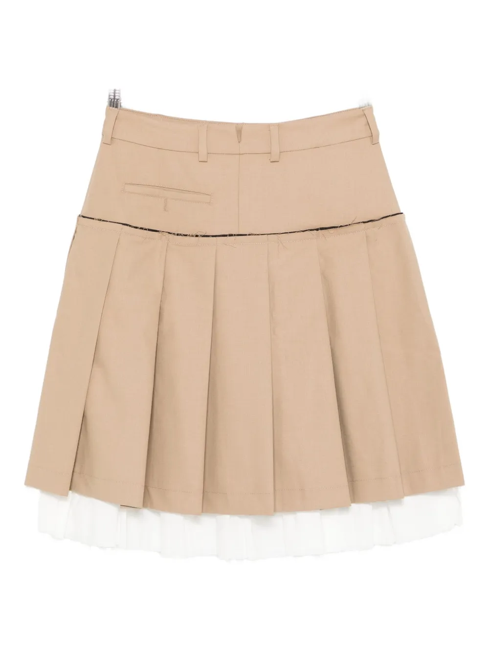 Gimaguas layered pleated mini skirt - Beige