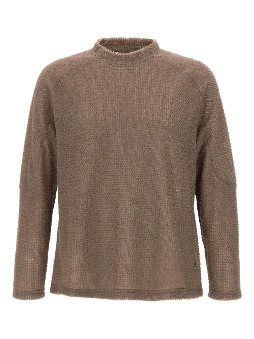 Satisfy long-sleeve round-neck sweater | Brown | Image 1