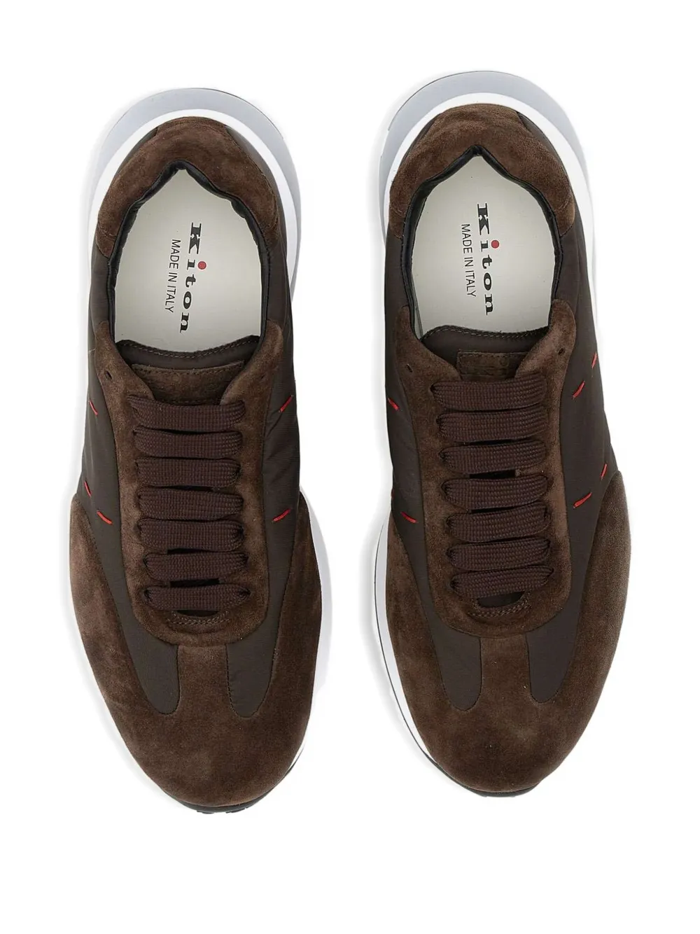 Kiton Suède sneakers Bruin