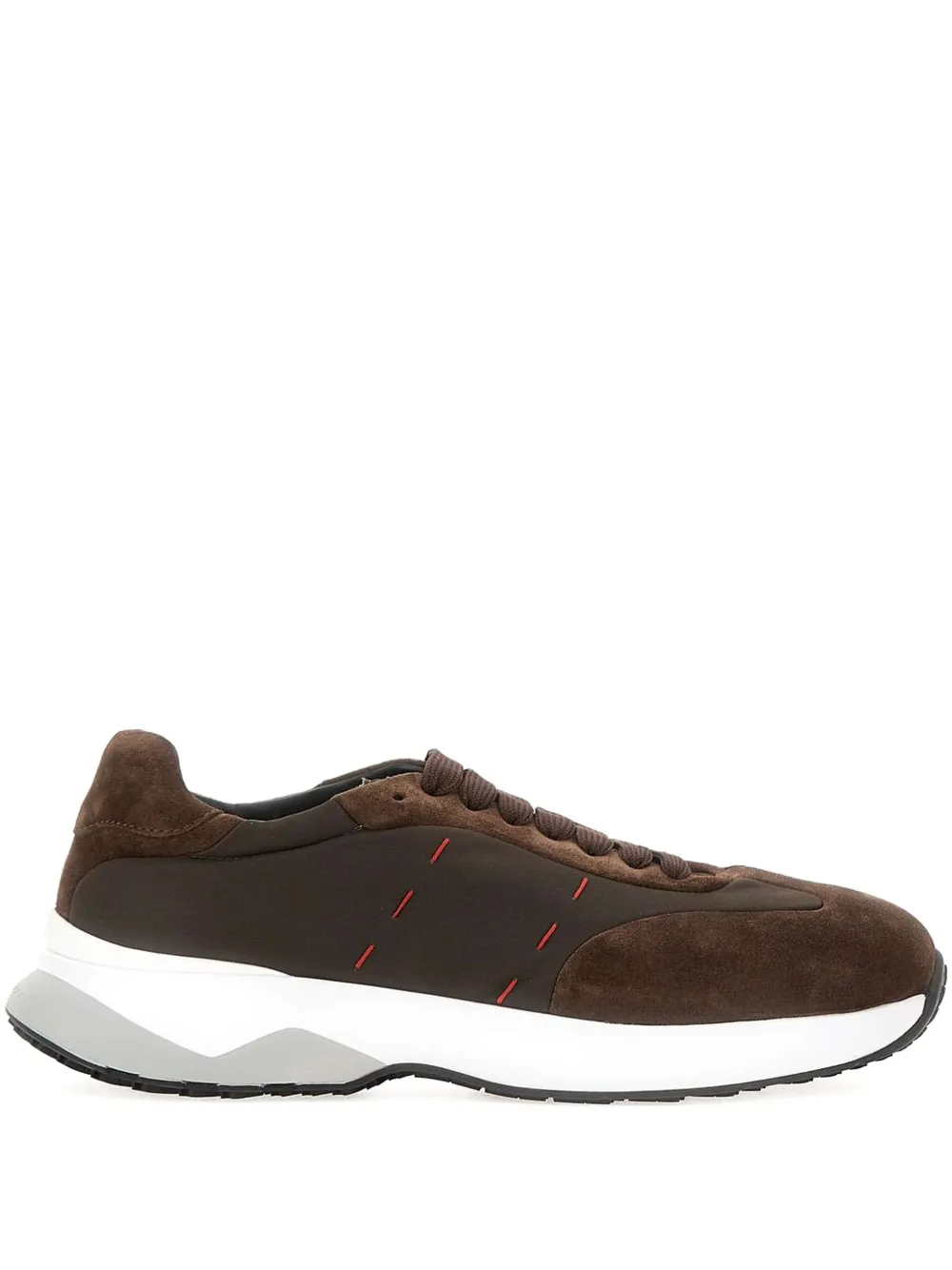 Kiton baskets en daim à lacets | marron | Image 1