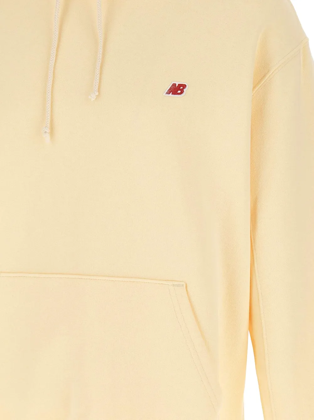 New Balance Hoodie met trekkoord en buidelzak Beige