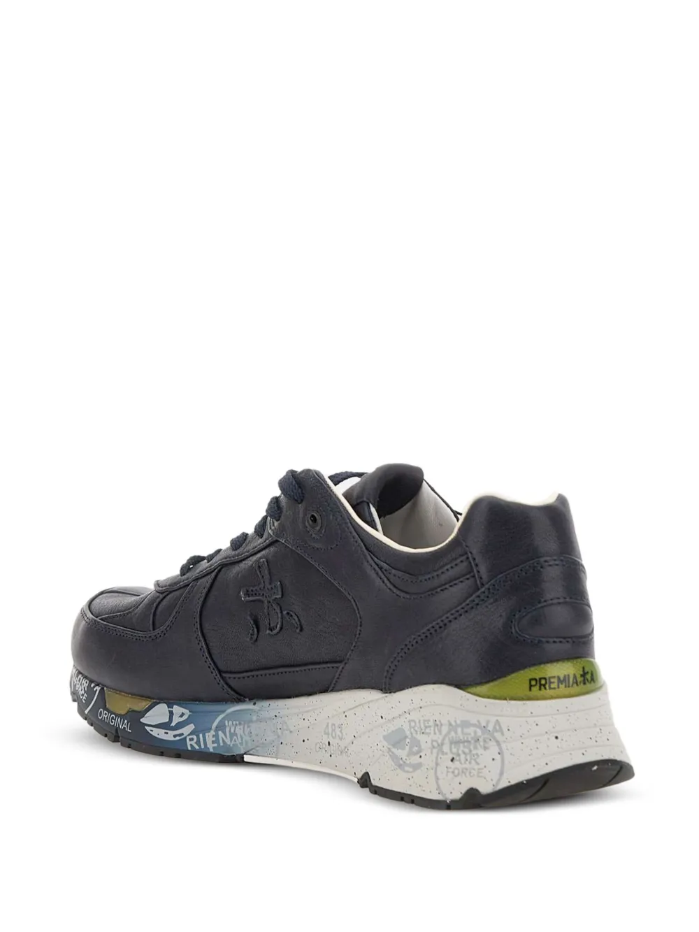 Premiata MASE 7082 leren sneakers met logo Blauw