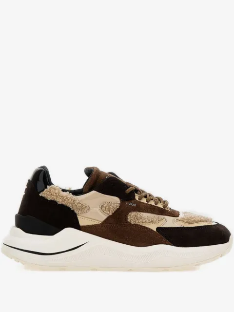 D.A.T.E. shiny leather teddy sneakers