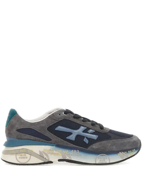 Premiata tenis con logo en el tacón