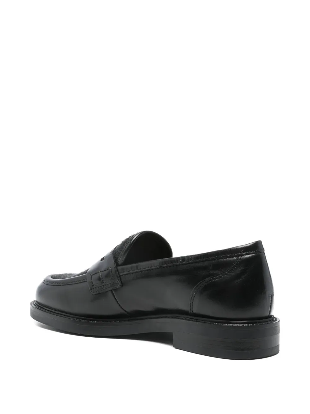 Carmens Panelled Leather Loafers In Black