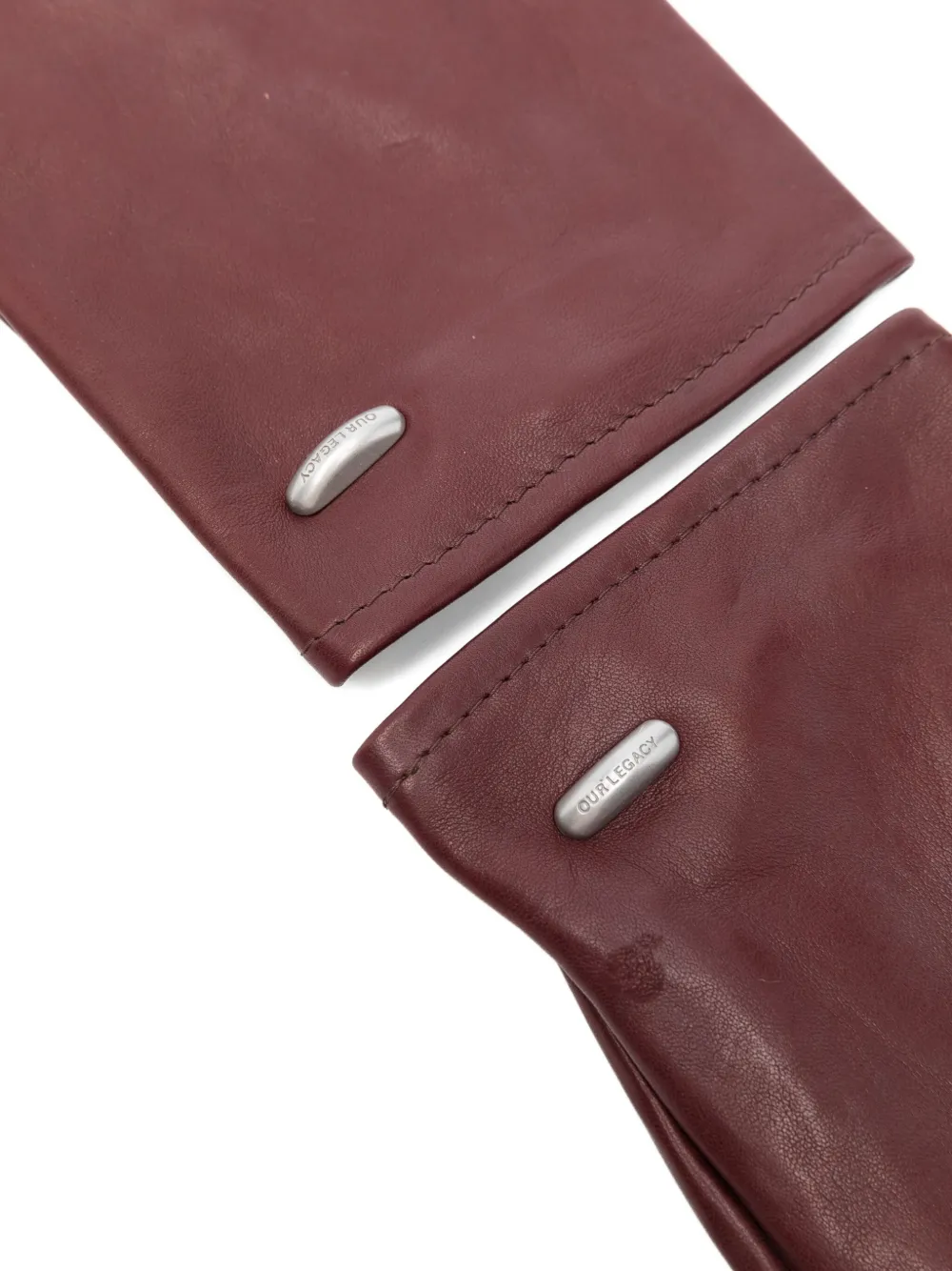 Our Legacy Fingerless Leather Gloves In Brown