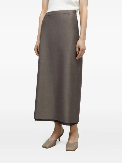 Cordera frayed maxi skirt