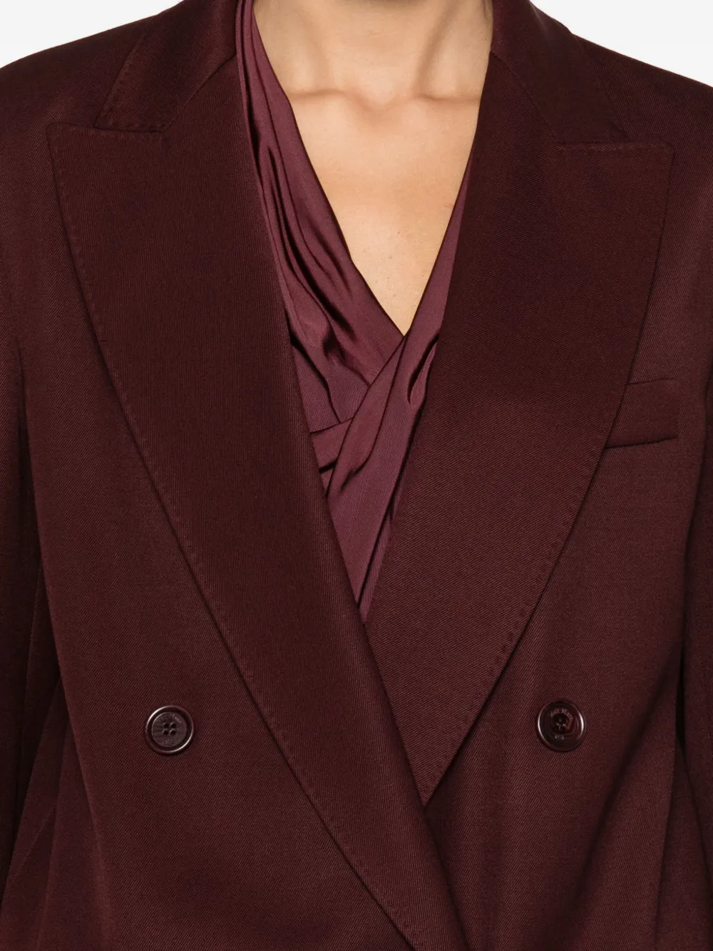Max Mara Double-breasted Blazer In Red