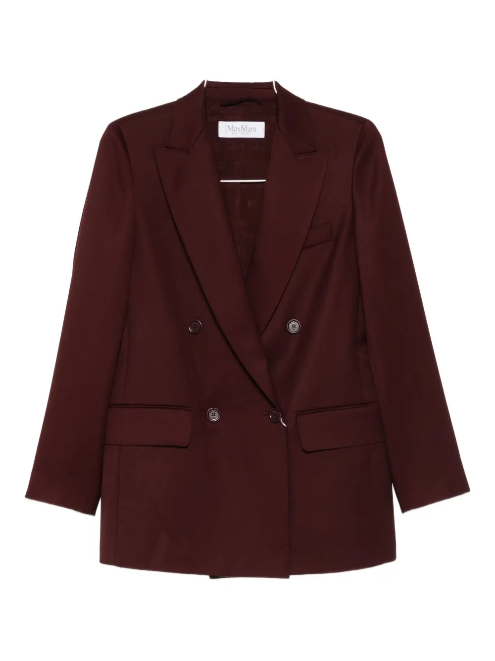 Max Mara Double-breasted Blazer In Red